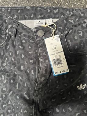 adidas Black Charcoal Leopard-Print DNM Loose Pants